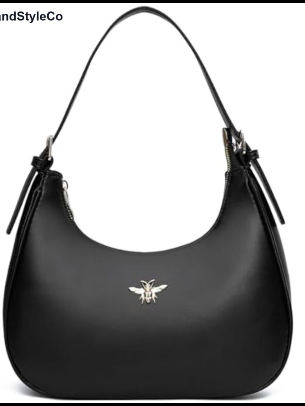 Women's Retro Crescent Hobo Shoulder Bag Vegan Faux Leather Purse Crossbody